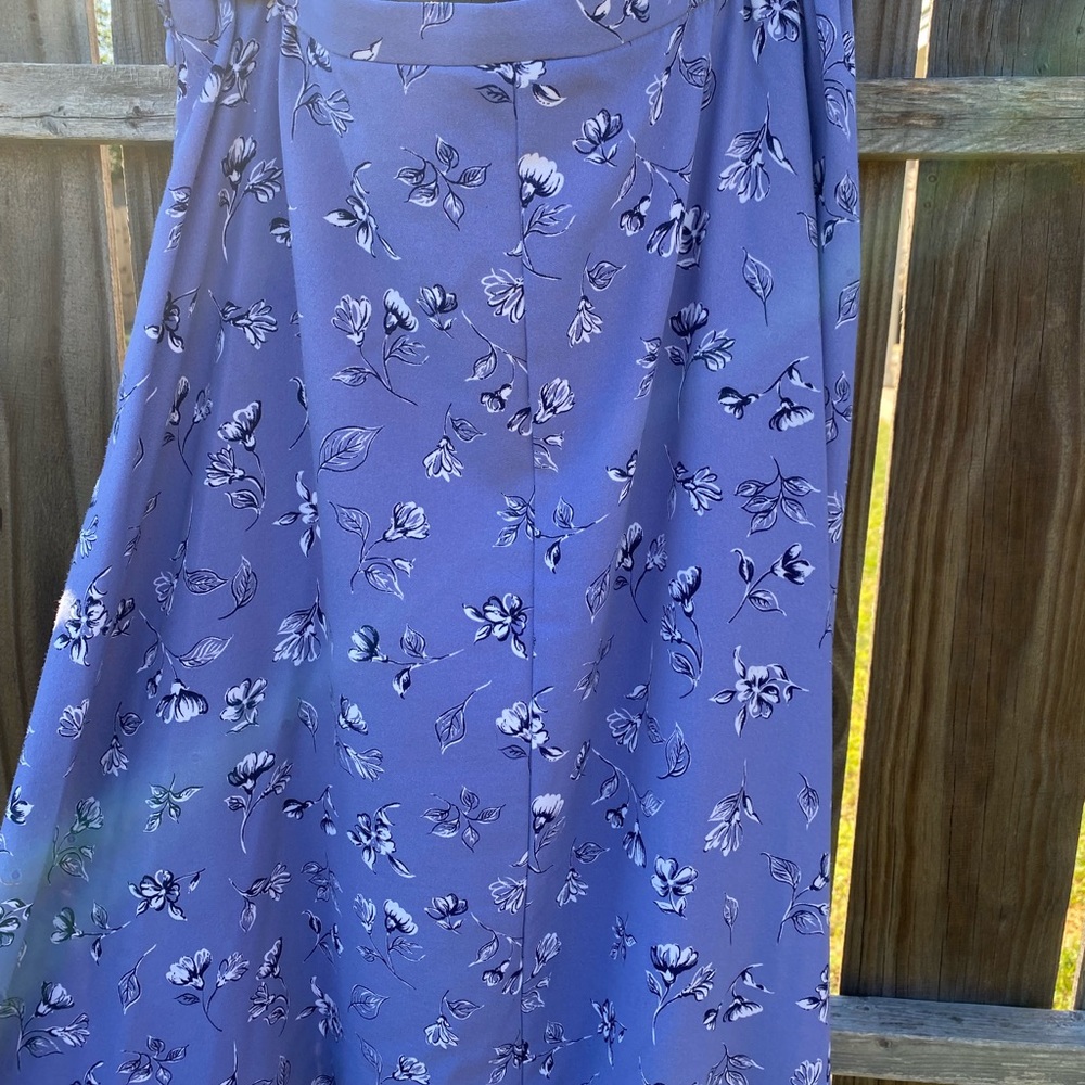 Baby Blue Floral Skirt